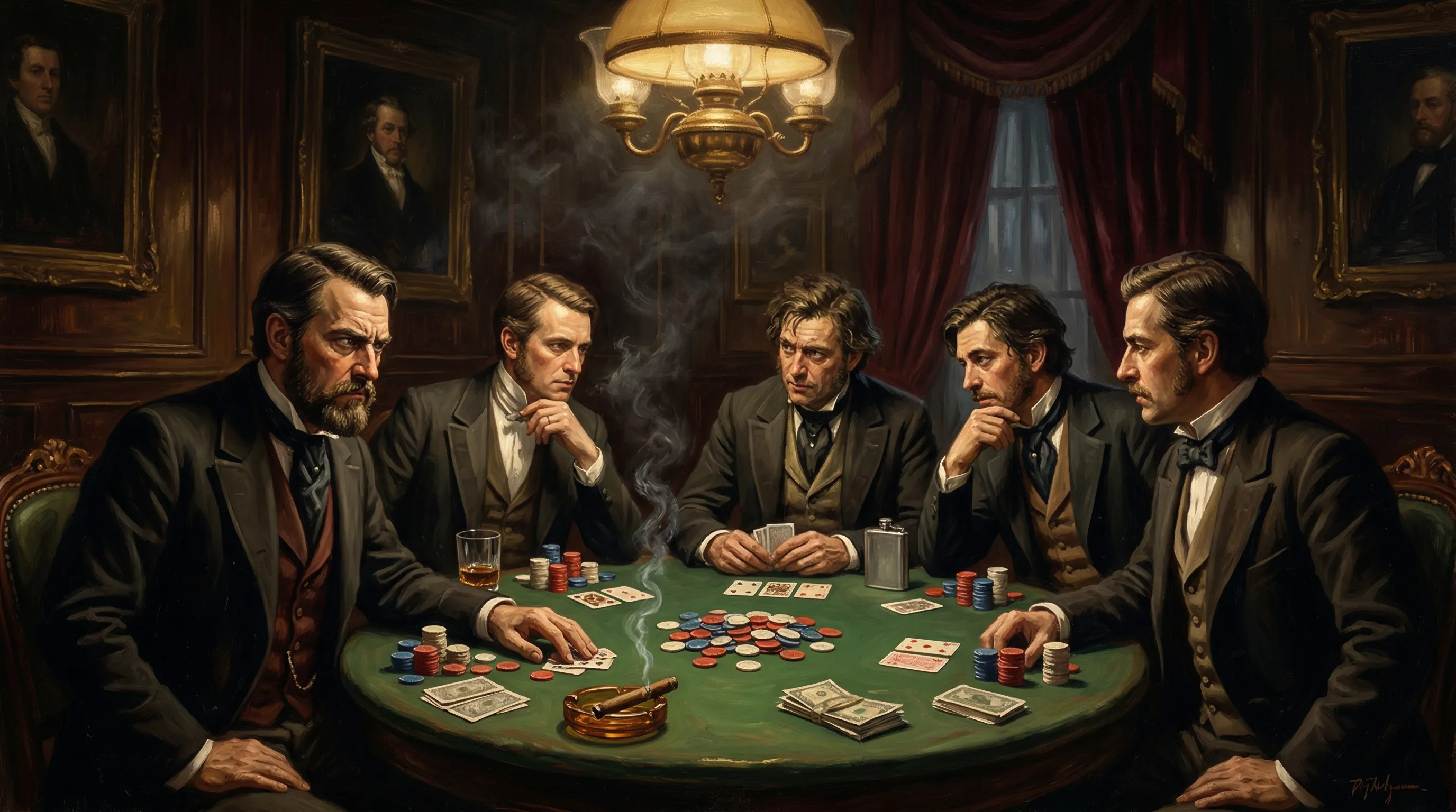 Tense high-stakes poker game in a London casino